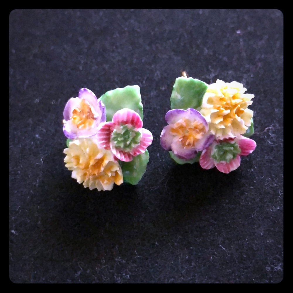 VINTAGE COALPORT EARRINGS